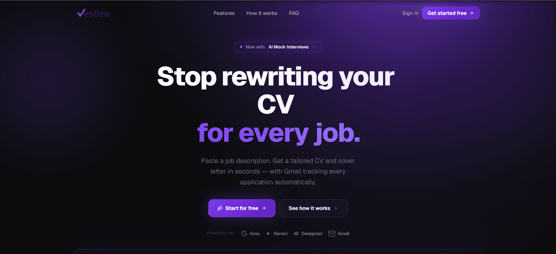 Vestlee — project preview